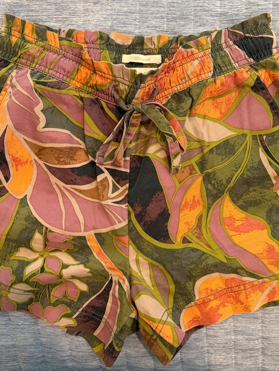 Cynthia Rowley Pants - Cynthia Rowley Olive Green Multi Floral Pull-On Shorts